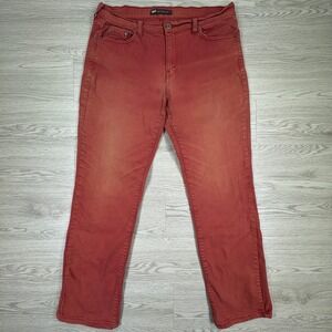 Levi's Women's Jeans 505 Straight Leg Red Size 14 M Stretch Denim Classic Modern